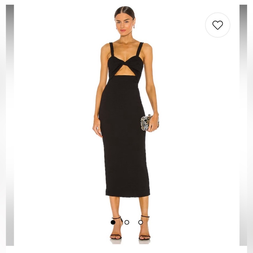 Shona Joy Fitted Cut Out Midi Dress